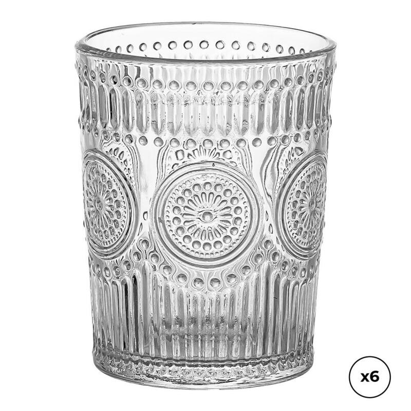 pack-de-2-unidades-vaso-de-cristal-con-relieve-300-ml-6-uds