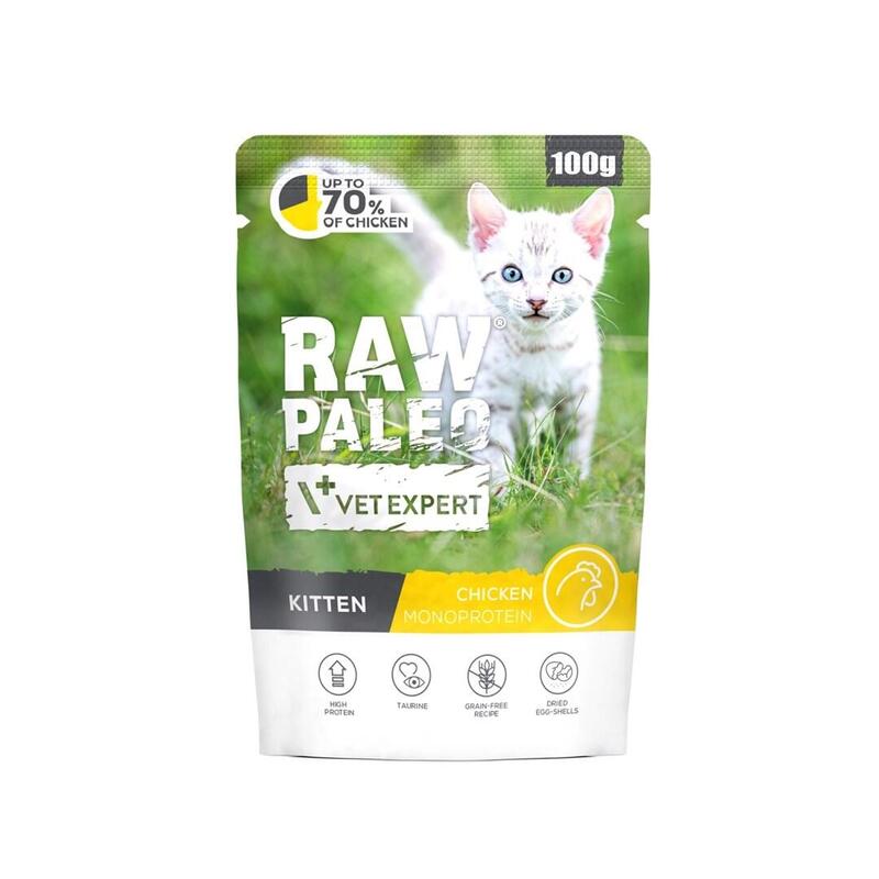 vetexpert-raw-paleo-kitten-chicken-comida-humeda-para-gatos-100g