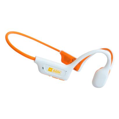 auriculares-agm-motion-buds-blanco-naranja-de-conduccion-osea-inalambricos