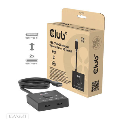 club3d-csv-2511-divisor-de-video-usb-tipo-c-2x-displayport