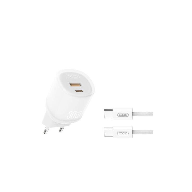 xo-l151-cargador-de-corriente-30w-usb-a-y-usb-c-gan-incluye-cable-usb-c-blanco