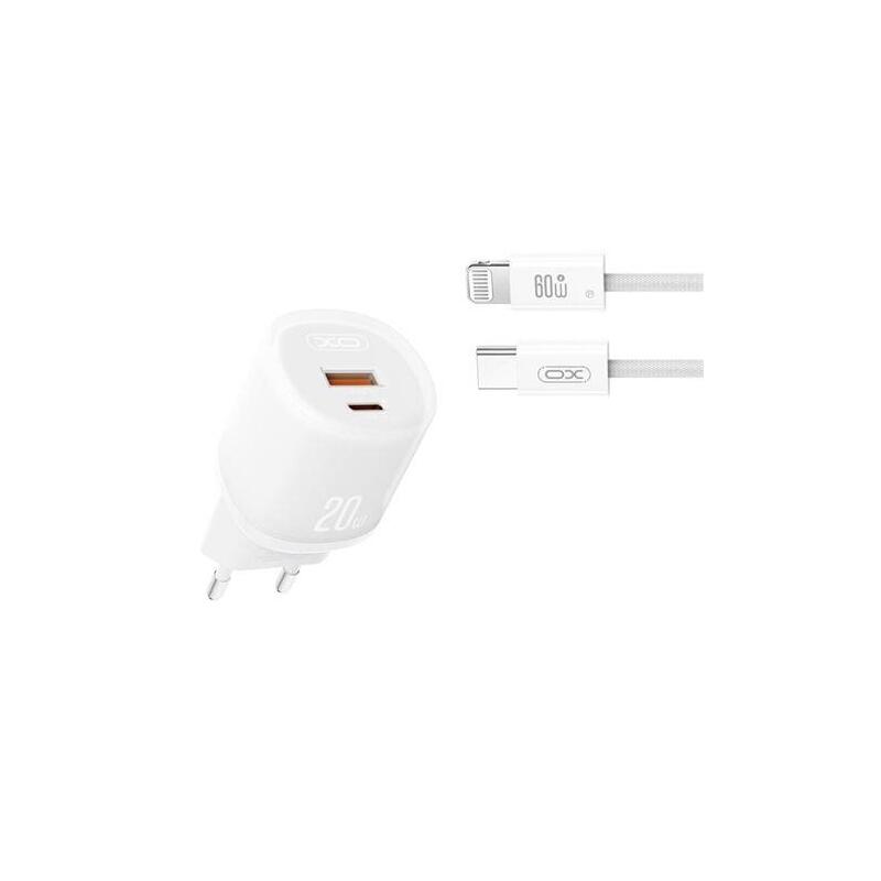 xo-l144-cargador-de-corriente-20w-usb-a-y-usb-c-pd-30-incluye-cable-usb-c-a-lightning-blanco