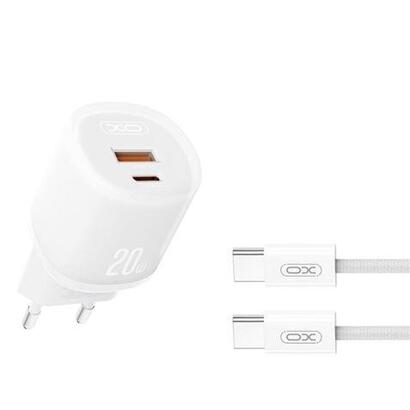 xo-l144-cargador-de-corriente-20w-usb-a-y-usb-c-pd-30-incluye-cable-usb-c-blanco