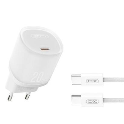 xo-l143-cargador-de-corriente-20w-usb-c-pd-30-y-qc-30-incluye-cable-usb-c-blanco