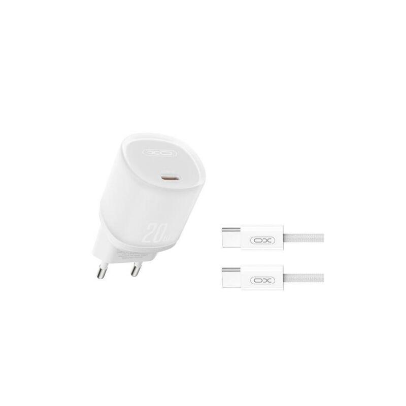 xo-l143-cargador-de-corriente-20w-usb-c-pd-30-y-qc-30-incluye-cable-usb-c-blanco