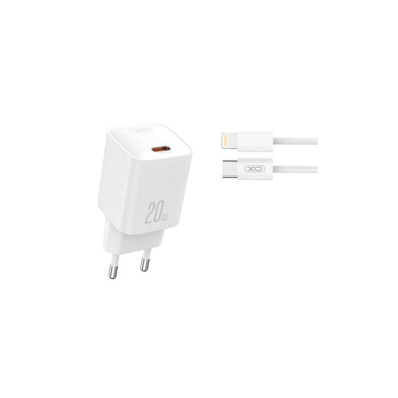 xo-l146-cargador-de-corriente-20w-usb-c-pd-30-y-qc-30-incluye-cable-usb-c-a-lightning-blanco