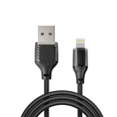 xo-cable-usb-a-macho-a-lightning-carga-y-transmision-de-datos-alta-velocidad-6a-1m-negro