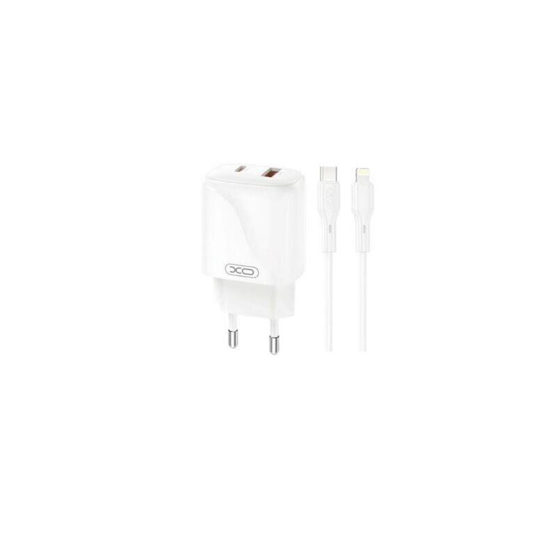 xo-l158-cargador-de-corriente-20w-usb-a-y-usb-c-alto-rendimiento-incluye-cable-usb-c-a-lightning-blanco