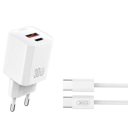 xo-l149-cargador-de-corriente-30w-usb-a-y-usb-c-alto-rendimiento-incluye-cable-usb-c-a-lightning-blanco