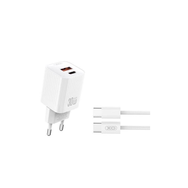 xo-l149-cargador-de-corriente-30w-usb-a-y-usb-c-alto-rendimiento-incluye-cable-usb-c-a-lightning-blanco