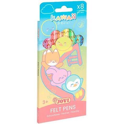 jovi-rotuladores-kawaii-felt-pens-csurtidos-pastel-estuche-8-ud