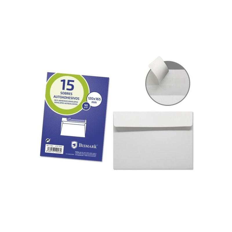 bismark-pack-de-15-sobres-comercial-papel-90grs-medidas-120x165mm-cierre-autoadhesivo-blanco