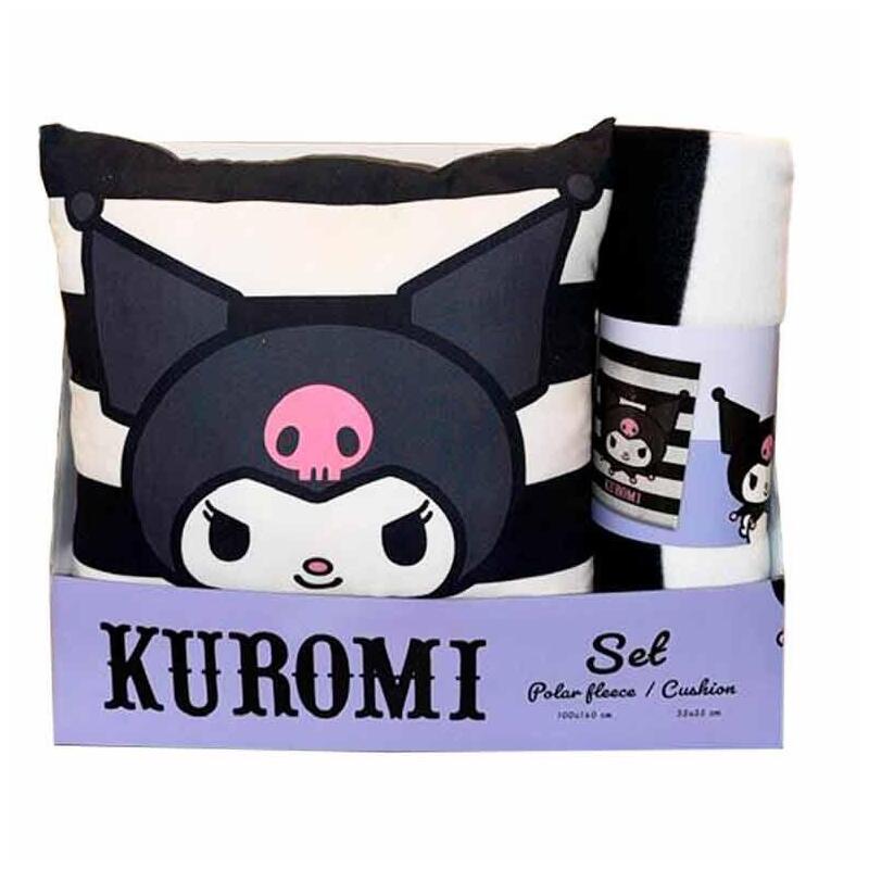 set-manta-polar-cojin-kuromi-hello-kitty