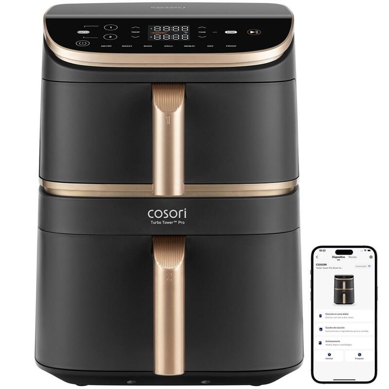 cosori-turbo-tower-pro-smart-sencillo-108-l-independiente-2630-w-freidora-de-aire-caliente-negro-oro