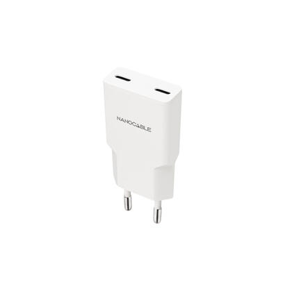 cargador-de-pared-nanocable-10102023-2xusb-tipo-c-20w-blanco