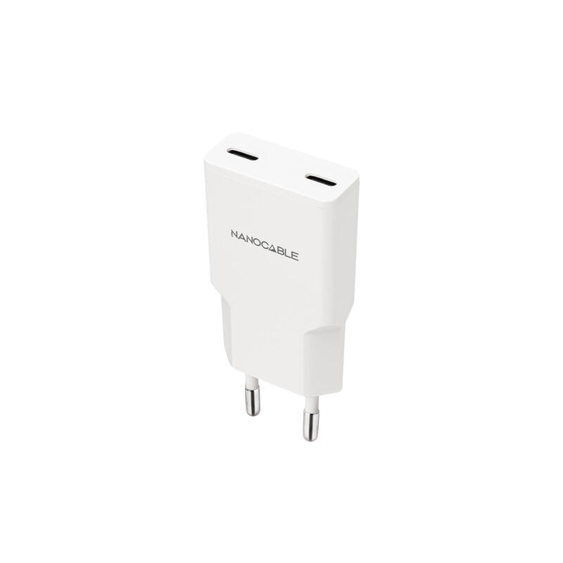 cargador-de-pared-nanocable-10102023-2xusb-tipo-c-20w-blanco