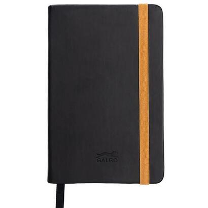 galgo-cuaderno-de-notas-a6-80h-liso-tapa-dura-negro