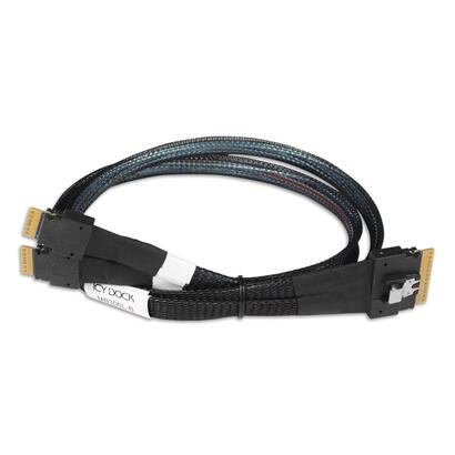 cable-icy-box-slimsas-x8-sff-8654-2x-slimsas-x4-sff-8654-negro-50cm-mb306l-b