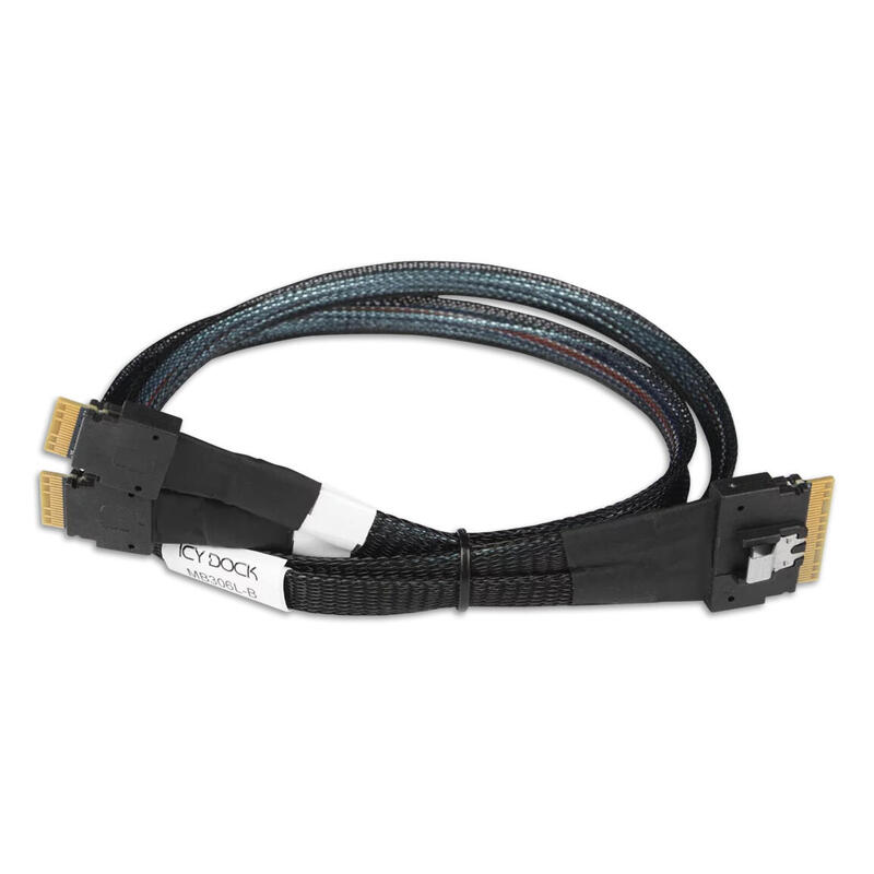cable-icy-box-slimsas-x8-sff-8654-2x-slimsas-x4-sff-8654-negro-50cm-mb306l-b