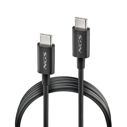 cable-usb-20-tipo-c-ngs-zyro-60w-1-usb-tipo-c-macho-usb-tipo-c-macho-hasta-60w-480mbps-1m-negro