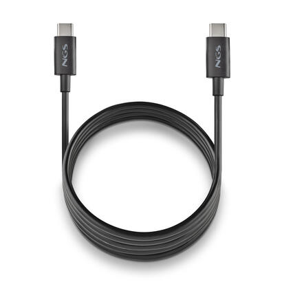 cable-usb-20-tipo-c-ngs-zyro-60w-1-usb-tipo-c-macho-usb-tipo-c-macho-hasta-60w-480mbps-1m-negro