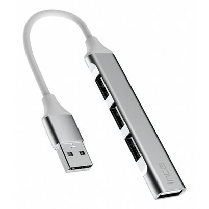 hub-inca-iusb-4tux-de-interfaz-usb-20-type-a-5000-mbits-plata-blanco