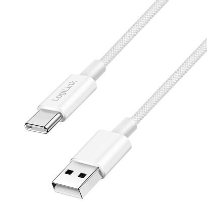 cable-de-050m-usb-20-048-gbits-pd60w-usb-c-macho-a-usb-a-macho-blanco-nylon-logilink-retail