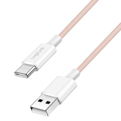 cable-de-100m-usb-20-048-gbits-pd60w-usb-c-macho-a-usb-a-macho-rosa-nylon-logilink-retail