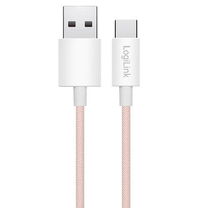 cable-de-100m-usb-20-048-gbits-pd60w-usb-c-macho-a-usb-a-macho-rosa-nylon-logilink-retail