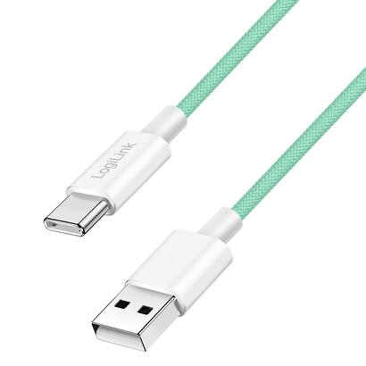 cable-de-100m-usb-20-048-gbits-pd60w-usb-c-macho-a-usb-a-macho-verde-nylon-logilink-retail