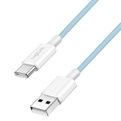 cable-de-050m-usb-20-048-gbits-pd60w-usb-c-macho-a-usb-a-macho-azul-nylon-logilink-retail