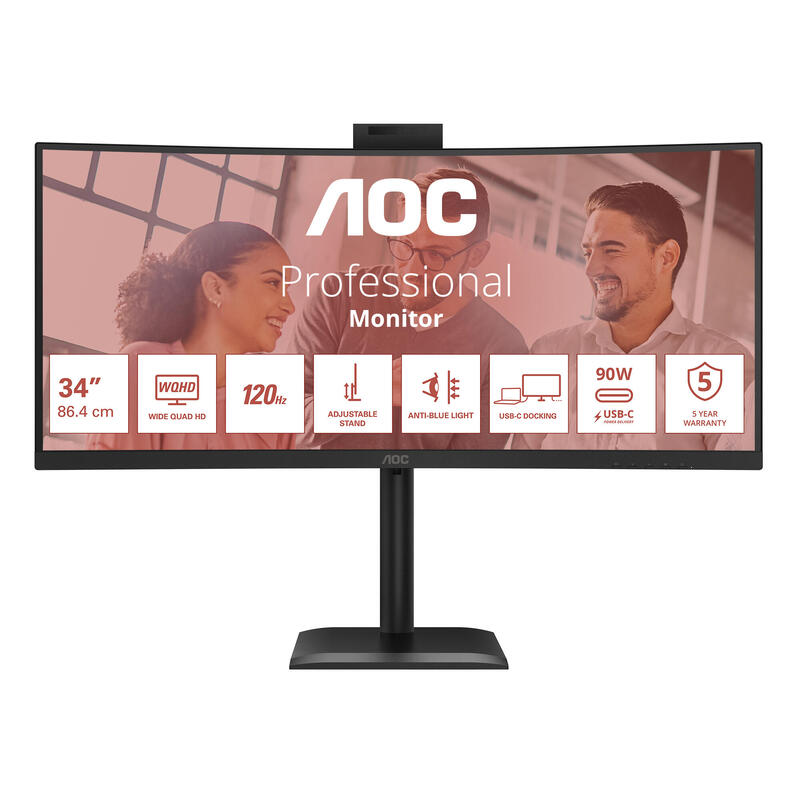 aoc-cu34e4cv-34-zoll-wqhd-curved-3440x1440-120-hz-2x-hdmi-20-dp-14-dp-usb-c-90-w-power-delivery-rj45-usb-hub-schwarz