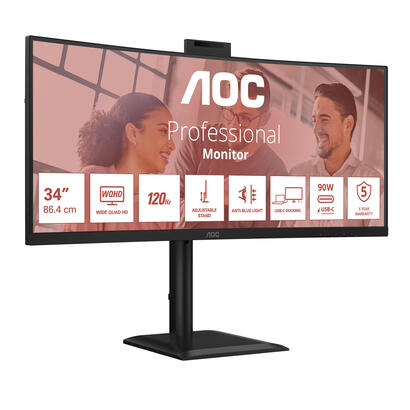 aoc-cu34e4cv-34-zoll-wqhd-curved-3440x1440-120-hz-2x-hdmi-20-dp-14-dp-usb-c-90-w-power-delivery-rj45-usb-hub-schwarz