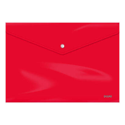 dohe-sobre-portadocumentos-folio-cierre-de-broche-polipropileno-cristal-opaco-200-micras-rojo
