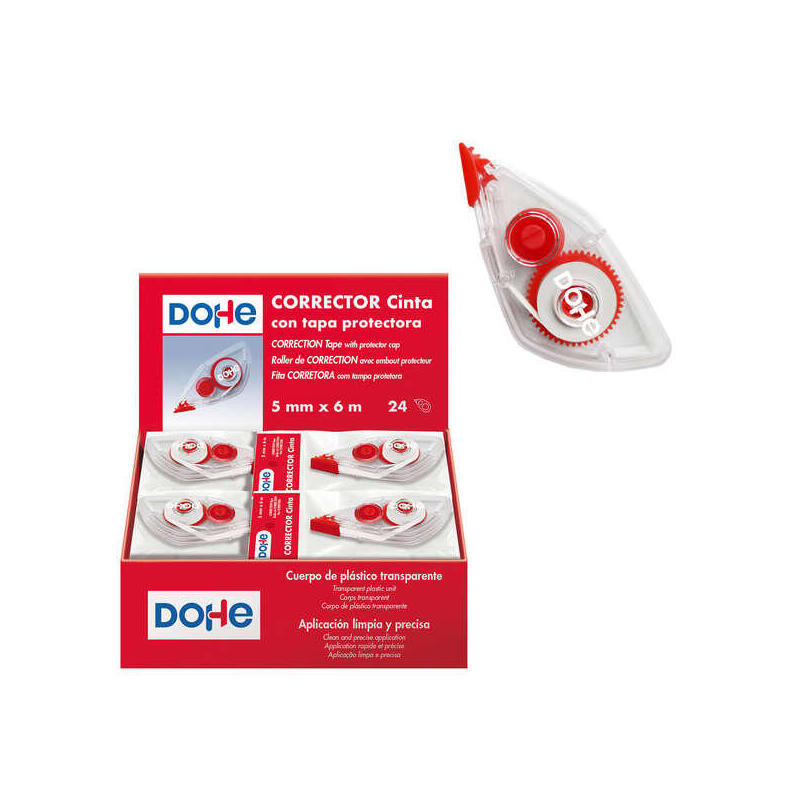 dohe-expositor-de-24-cintas-correctoras-aplicacion-limpia-y-precisa-rapida-cobertura-cuerpo-de-plastico