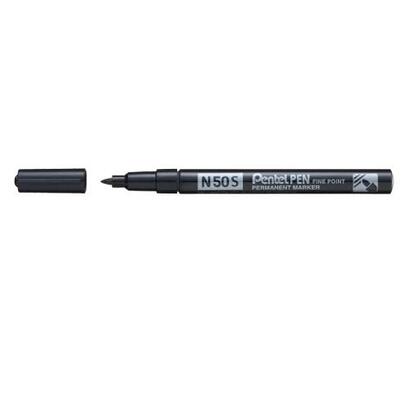 pack-de-12-unidades-pentel-pen-n50s-rotulador-permanente-punta-fina-318mm-resistente-a-agua-y-luz-negro