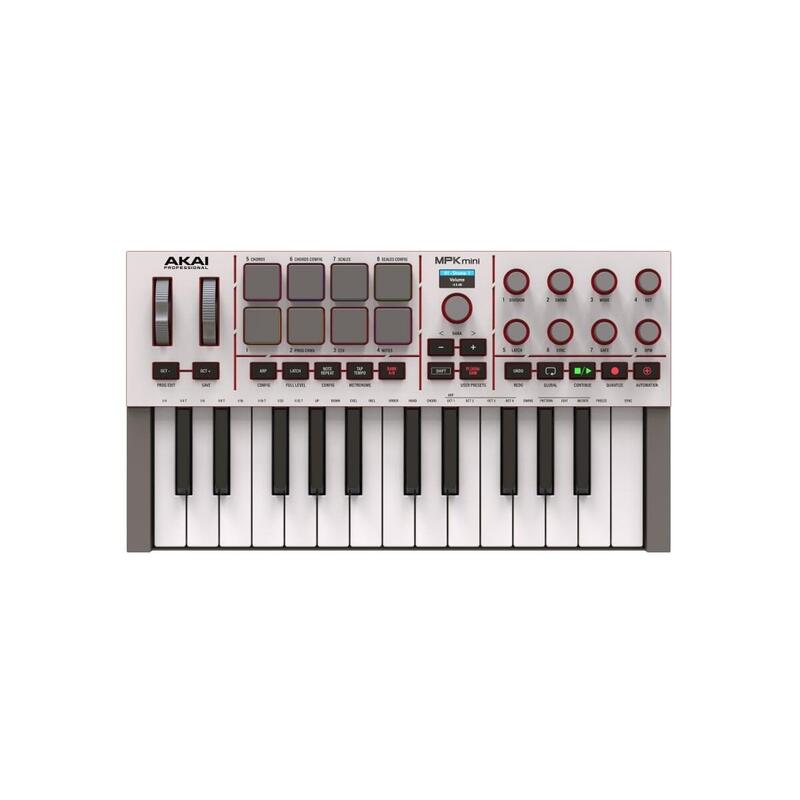 akai-mpk-mini-mk4-controlador-midi-teclado-de-control-blanco