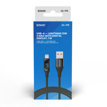 cable-usb-c-savio-cl-173-negro