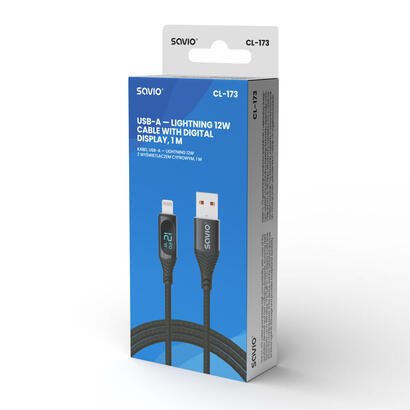 cable-usb-c-savio-cl-173-negro