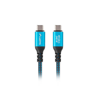 cable-lanberg-usb-c-m-m-40-05m-240w-8k-60hz-black-blue