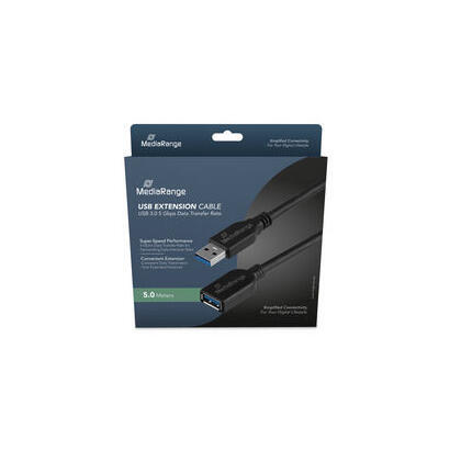 mediarange-usb-verlangerungscable-usb-30-5-gb-s-5m-sw