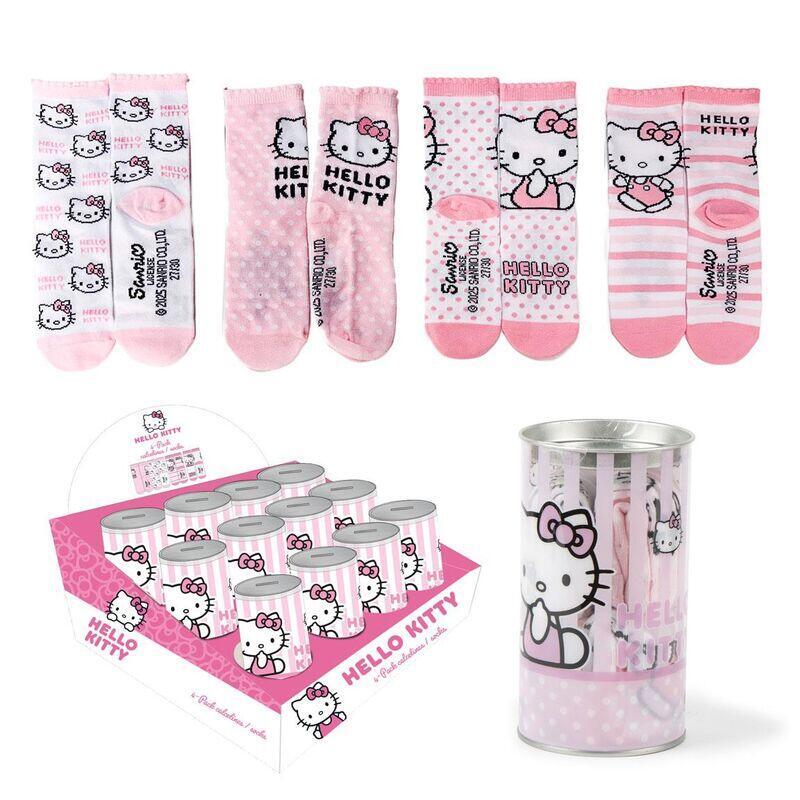 pack-de-12-unidades-hucha-4-pares-calcetines-hello-kitty