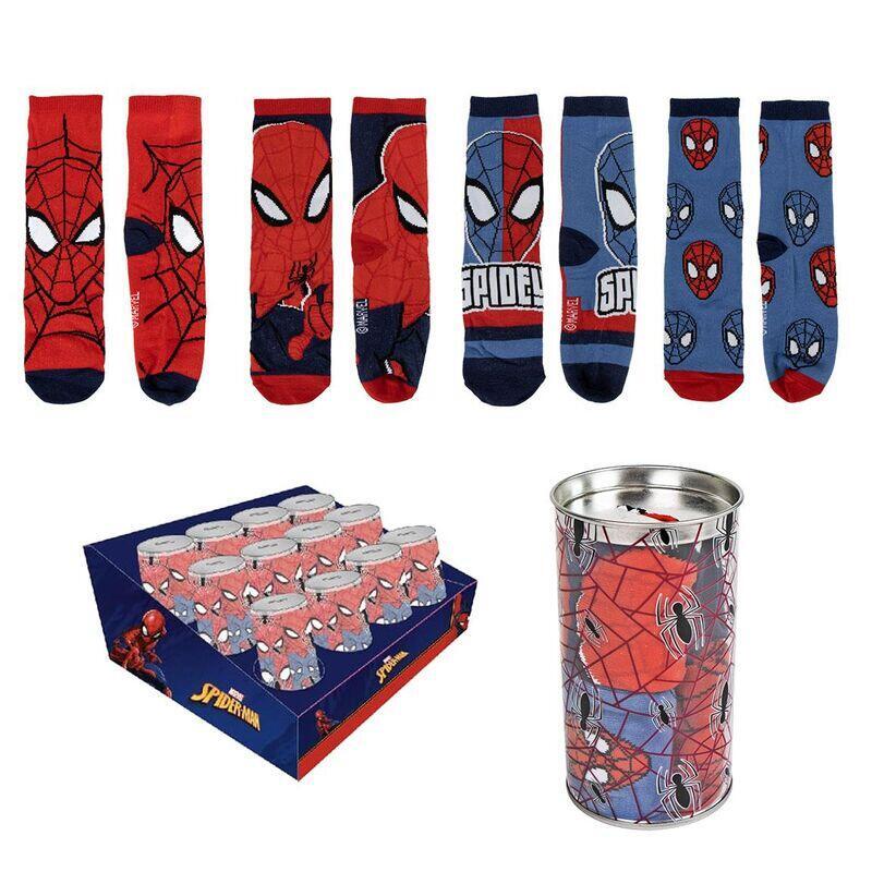 pack-de-12-unidades-hucha-4-pares-calcetines-spiderman-marvel