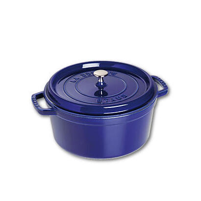 staub-la-cocotte-28cm-rund-dunkelblau-gusseisen