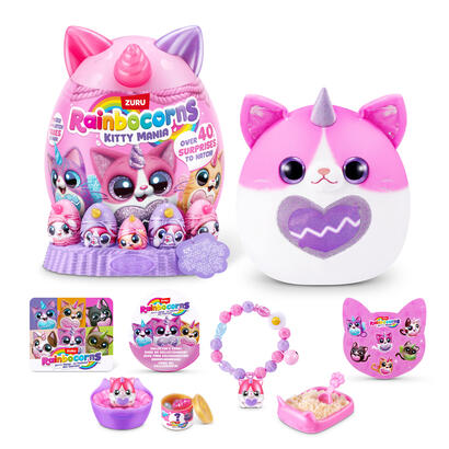zuru-rainbocorns-eggzania-kitty-mania-figura-de-juguete-articulos-surtidos-una-figura-92125