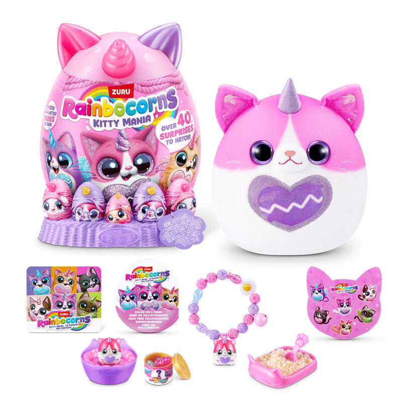 zuru-rainbocorns-eggzania-kitty-mania-figura-de-juguete-articulos-surtidos-una-figura-92125