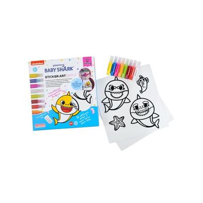 comansi-sticker-art-junior-baby-shark-pegatinas-creativas-para-ventanas-manualidades-infantiles-surtido-tematico