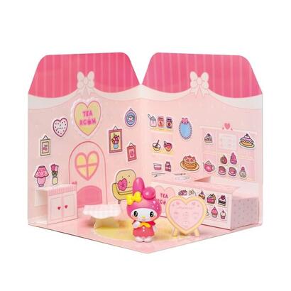 comansi-sticker-house-my-melody-tea-room-incluye-figura-stickers-lavables-escenario-adorable-juego-creativo