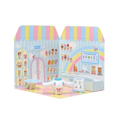 comansi-sticker-house-cinnamoroll-ice-cream-parloura-incluye-figura-stickers-lavables-escenario-adorable-juego
