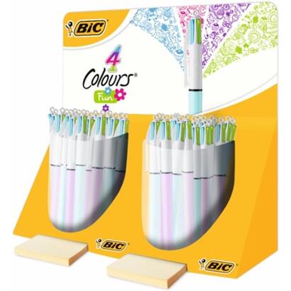 bic-4-colours-fun-expositor-con-40-boligrafos-de-bola-retractil-punta-media-de-10mm-tinta-con-base-de-aceite-